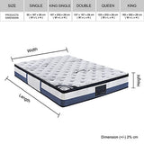 darrahopens Furniture > Mattresses King Mattress Latex Pillow Top Pocket Spring Foam Medium Firm