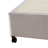 darrahopens Furniture > Mattresses Mattress Base Ensemble Double Size Solid Wooden Slat in Beige with Removable Cover