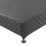 darrahopens Furniture > Mattresses Mattress Base Ensemble Double Size Solid Wooden Slat in Charcoal with Removable Cover