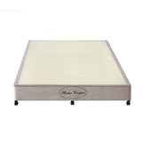 darrahopens Furniture > Mattresses Mattress Base Ensemble Queen Size Solid Wooden Slat in Beige with Removable Cover
