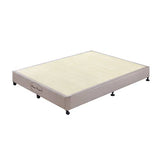 darrahopens Furniture > Mattresses Mattress Base Ensemble Queen Size Solid Wooden Slat in Beige with Removable Cover