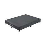 darrahopens Furniture > Mattresses Mattress Base Ensemble Queen Size Solid Wooden Slat in Black with Removable Cover