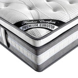 darrahopens Furniture > Mattresses Mattress Euro Top Double Size Pocket Spring Coil with Knitted Fabric Medium Firm 34cm Thick
