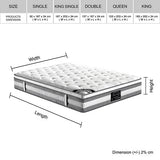 darrahopens Furniture > Mattresses Mattress Euro Top Queen Size Pocket Spring Coil with Knitted Fabric Medium Firm 34cm Thick
