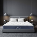 darrahopens Furniture > Mattresses Milano Blu Mattress Hybrid Memory Foam Bonnell Spring Design Medium Firm 23cm - King Single - White  Blue