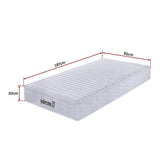 darrahopens Furniture > Mattresses Palermo Contour 20cm Encased Coil Single Mattress CertiPUR-US Certified Foam