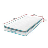 darrahopens Furniture > Mattresses Palermo King Single 20cm Memory Foam and Innerspring Hybrid Mattress