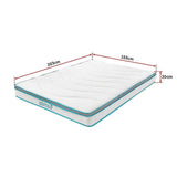 darrahopens Furniture > Mattresses Palermo Queen 20cm Memory Foam and Innerspring Hybrid Mattress