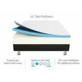 darrahopens Furniture > Mattresses Palermo Queen 25cm Gel Memory Foam Mattress  - Dual-Layered  - CertiPUR-US Certified