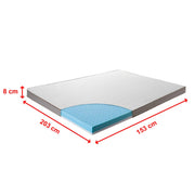 darrahopens Furniture > Mattresses Palermo Queen Memory Foam Mattress Topper Cooling Gel Infused CertiPUR Approved