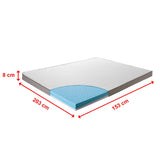 darrahopens Furniture > Mattresses Palermo Queen Memory Foam Mattress Topper Cooling Gel Infused CertiPUR Approved