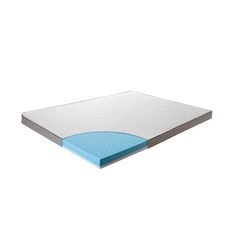 darrahopens Furniture > Mattresses Palermo Queen Memory Foam Mattress Topper Cooling Gel Infused CertiPUR Approved