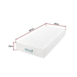darrahopens Furniture > Mattresses Palermo Single 25cm Gel Memory Foam Mattress - Dual-Layered - CertiPUR-US Certified