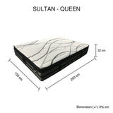 darrahopens Furniture > Mattresses Queen Mattress Pocket Coil Spring Foam Firm Bed 32cm thick