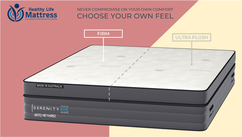 Darrahopens Furniture > Mattresses Serenity King Split Feel Mattress – One Side Firm / Other Side Ultra Plush