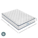 darrahopens Furniture > Mattresses Spine-Lab Mattress 5 Zone 21cm Medium Firm Foam Bonnell Spring - Queen - White