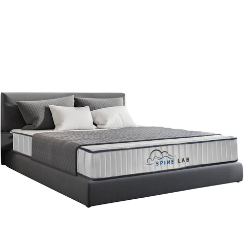 darrahopens Furniture > Mattresses Spine-Lab Mattress 5 Zone 21cm Medium Firm Foam Bonnell Spring - Queen - White