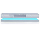 Darrahopens Furniture Modern High Gloss LED RGB TV Entertainment Unit with Storage 220cm - Black