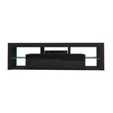 Darrahopens Furniture Modern TV Cabinet Living Room Furniture 200cm Black