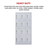 darrahopens Furniture > Office 12-Door Locker for Office Gym Shed School Home Storage