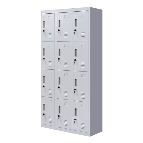 darrahopens Furniture > Office 12-Door Locker for Office Gym Shed School Home Storage