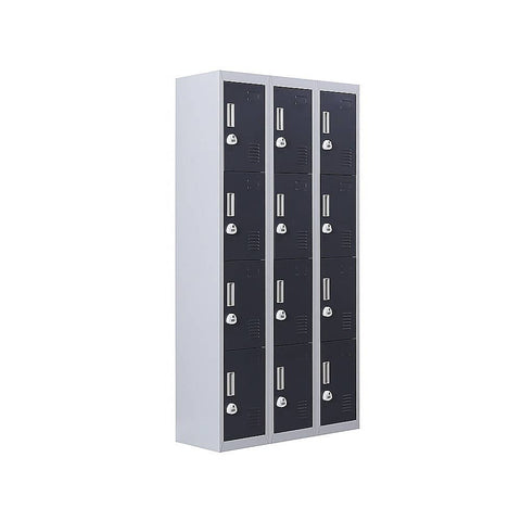 Darrahopens Furniture > Office 12-Door Locker for Office Gym Shed School Home Storage - 3-Digit Combination Lock