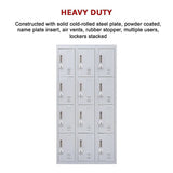 Darrahopens Furniture > Office 12-Door Locker for Office Gym Shed School Home Storage - 3-Digit Combination Lock