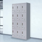 Darrahopens Furniture > Office 12-Door Locker for Office Gym Shed School Home Storage - 3-Digit Combination Lock