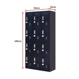 Darrahopens Furniture > Office 12-Door Locker for Office Gym Shed School Home Storage - 3-Digit Combination Lock