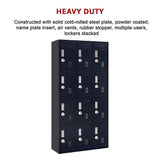 Darrahopens Furniture > Office 12-Door Locker for Office Gym Shed School Home Storage - 3-Digit Combination Lock