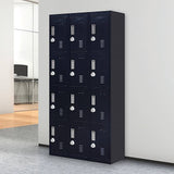 Darrahopens Furniture > Office 12-Door Locker for Office Gym Shed School Home Storage - 3-Digit Combination Lock