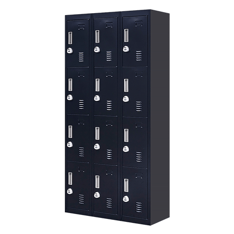 Darrahopens Furniture > Office 12-Door Locker for Office Gym Shed School Home Storage - 3-Digit Combination Lock