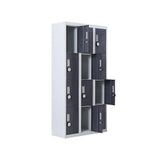Darrahopens Furniture > Office 12-Door Locker for Office Gym Shed School Home Storage - 4-Digit Combination Lock