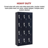 Darrahopens Furniture > Office 12-Door Locker for Office Gym Shed School Home Storage - 4-Digit Combination Lock