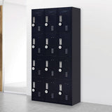 Darrahopens Furniture > Office 12-Door Locker for Office Gym Shed School Home Storage - 4-Digit Combination Lock