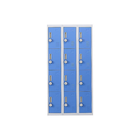 Darrahopens Furniture > Office 12-Door Locker for Office Gym Shed School Home Storage - 4-Digit Combination Lock