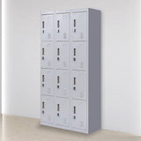 Darrahopens Furniture > Office 12-Door Locker for Office Gym Shed School Home Storage - Padlock-operated