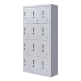 Darrahopens Furniture > Office 12-Door Locker for Office Gym Shed School Home Storage - Padlock-operated