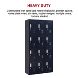 Darrahopens Furniture > Office 12-Door Locker for Office Gym Shed School Home Storage - Padlock-operated