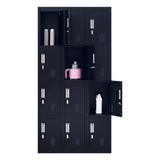Darrahopens Furniture > Office 12-Door Locker for Office Gym Shed School Home Storage - Padlock-operated