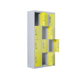 Darrahopens Furniture > Office 12-Door Locker for Office Gym Shed School Home Storage - Padlock-operated