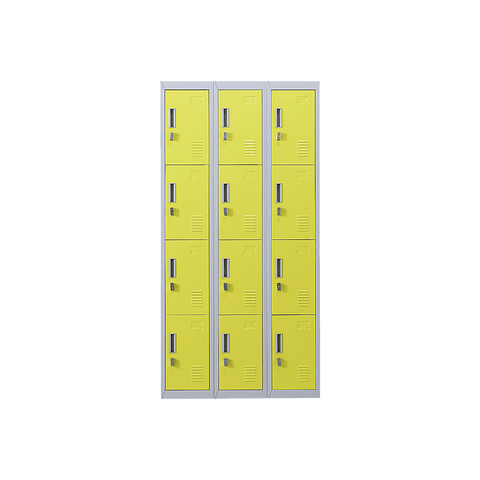Darrahopens Furniture > Office 12-Door Locker for Office Gym Shed School Home Storage - Padlock-operated