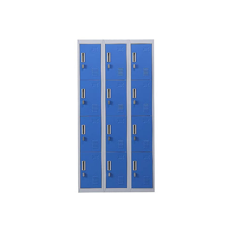 Darrahopens Furniture > Office 12-Door Locker for Office Gym Shed School Home Storage - Padlock-operated