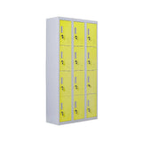 Darrahopens Furniture > Office 12-Door Locker for Office Gym Shed School Home Storage - Standard Lock with 2 Keys