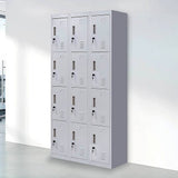 Darrahopens Furniture > Office 12-Door Locker for Office Gym Shed School Home Storage - Standard Lock with Keys