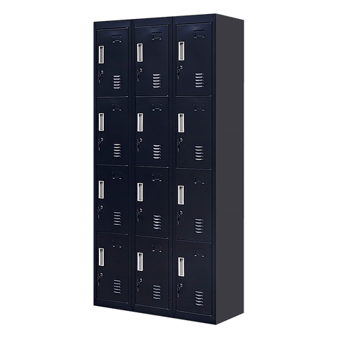 Darrahopens Furniture > Office 12-Door Locker for Office Gym Shed School Home Storage - Standard Lock with Keys