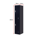 darrahopens Furniture > Office 2-Door Vertical Locker for Office Gym Shed School Home Storage