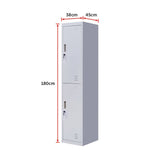 darrahopens Furniture > Office 2-Door Vertical Locker for Office Gym Shed School Home Storage