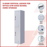 darrahopens Furniture > Office 2-Door Vertical Locker for Office Gym Shed School Home Storage
