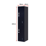 darrahopens Furniture > Office 2-Door Vertical Locker for Office Gym Shed School Home Storage